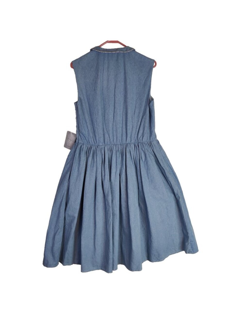 Disney Store Lady and the Tramp Chambray Dress Size Large Lined Pockets - Picture 8 of 8
